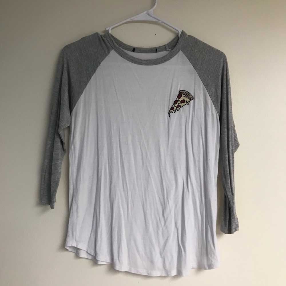 Pizza Graphic Baseball Tee